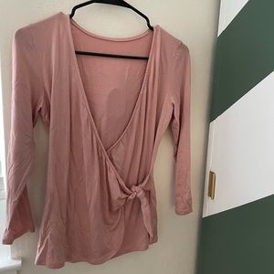 Amour vert pink wrap blouse - super soft modal